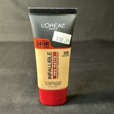 L'Oreal Paris Infallible Pro-Matte Foundation Makeup #108 Caramel Beige 1.0 Oz
