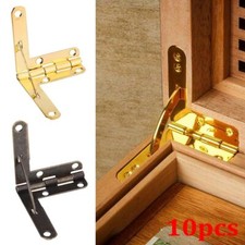 10pcs 90° Angle Wooden Box Supports Hinge for Small Wooden Jewelry Wine Case