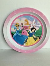 Princesses Cinderella, Auroa and Snow White Melamine Plate 8.5" Diameter