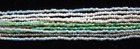 Vintage 10 Strand Blue, Green, Gray and White Seed Bead 20" Necklace w/ Earrings — photo 5