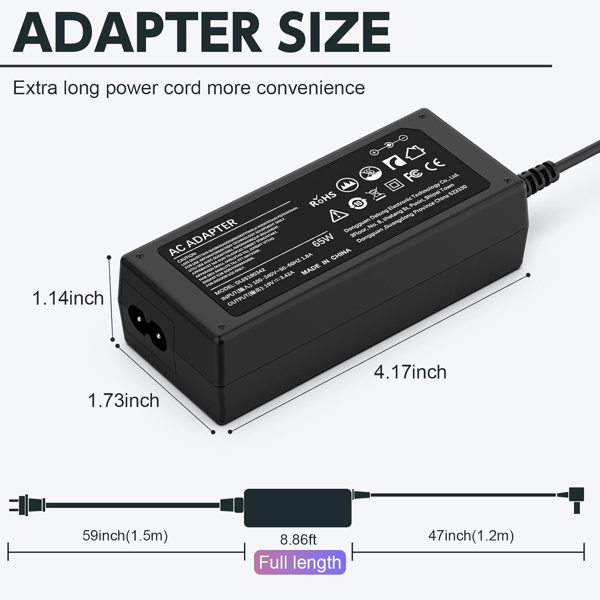 Caricabatterie Per Laptop 19V 3.42A 65W Per Medion Akoya - Foto 6