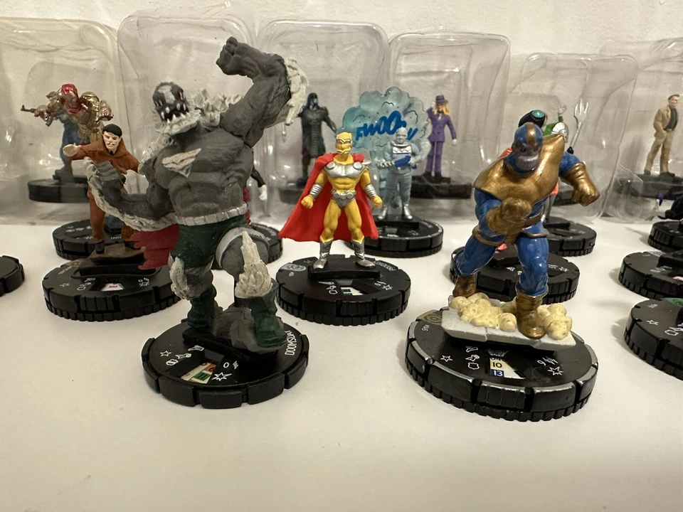 Heroclix Marvel DC Lot Figures Hulk Thanos Doomsday Iron Man Nightcrawler  - Image 2 of 4