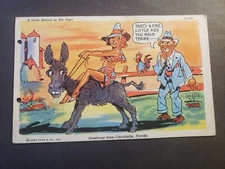 APO 28 CAMP CARRABELLE, FL 1943 WWII Army Cover FUNNY Postcard Soldier's Mail