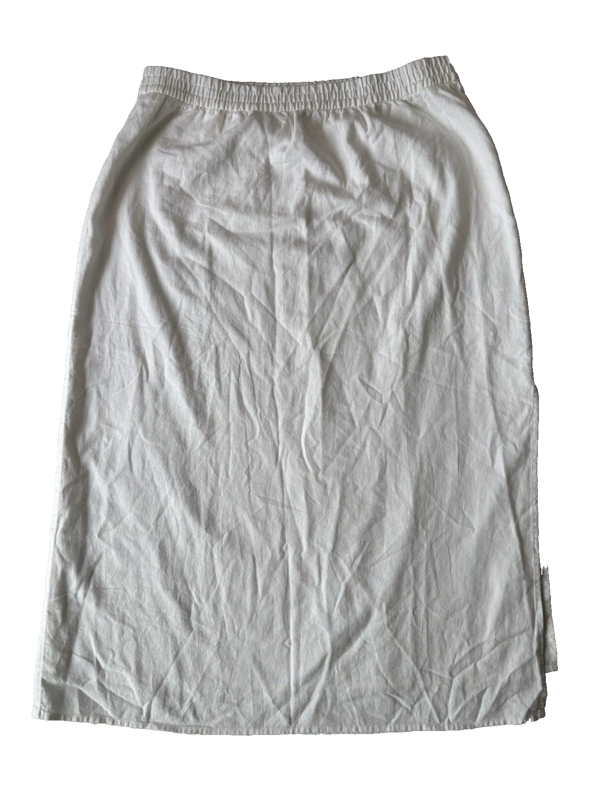 Gap Skirt Womens Large White Linen Cottagecore Midi Side Slit Elastic Waist
Opens in a new window or