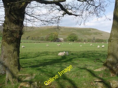 Foto 6x4 Edale: Schaffeld am Ollerbrook Blick zwischen zwei Bäumen a c2014