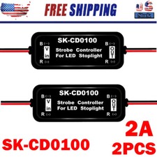 2PC CD0100 Flash Strobe Controller Flasher Modules For Car LED Brake Stop Light