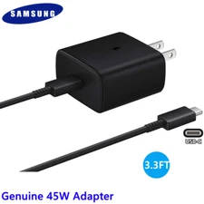 ✅Samsung USB-C Fast Charging Wall Charger - Black, 45W w/ 3.3FT Charging Cable✅