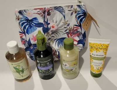 Yves Rocher Set Of Hand Cream, Bath & Shower Gel, Hand Soap, Shower Gel & Bag