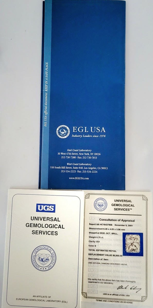 Egl Diamond Certificate Egl Laboratories Egl Diamond Certification