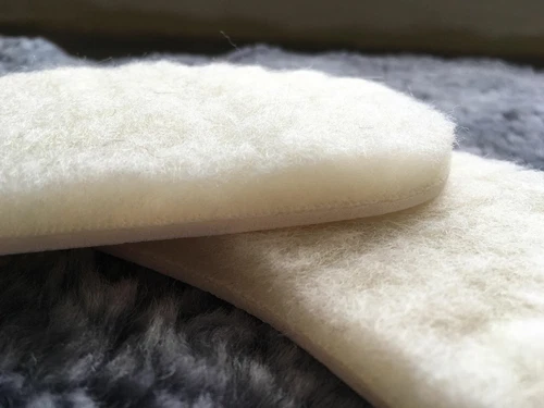 2 Pairs Genuine Lambswool Wool Fluffy Insoles Cushioned Inner Sole Shoe Liners - Picture 2 of 4
