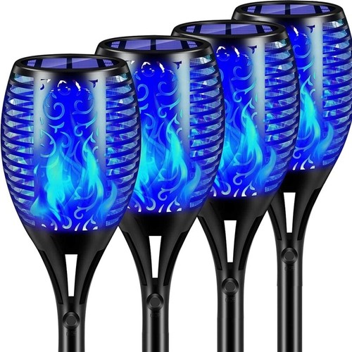 LED Flame Solar Torch Light Waterproof Garden Lantern Lamp Flickering Dancing - Picture 22 of 29