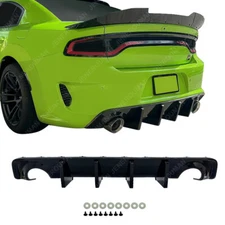 Glossy Black Rear Bumper Diffuser Lip For 2020-2023 Dodge Charger Widebody Only