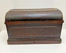 Vintage Sewing Machine Cover Lid top only wood wooden bread box WHEELER & WILSON