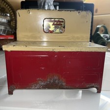 Antique 1930s Little Orphan Annie Tin Metal Red Stove