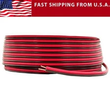 Bonded Zip Cord 24 AWG Cable, Red/Black, 25 Feet