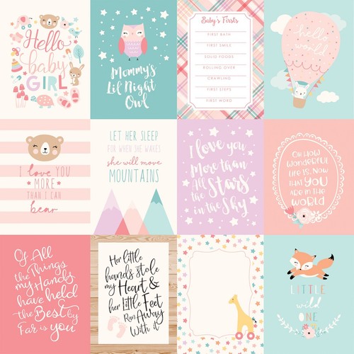 Echo Park Hello Baby It's a Girl Collection Kit 12"x12" Paper Stickers Made USA - Picture 2 of 6