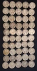 Lot Of 50, 90% Silver Mercury Dimes, Winged Liberty Head Dimes, Various Dates