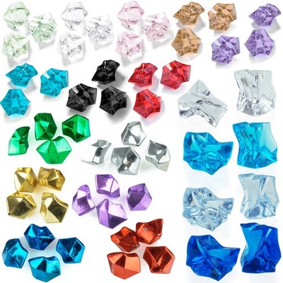 50 Tisch Deko Kristall Steine 25 / 36 mm Eis Würfel Streu Diamanten Kristalle