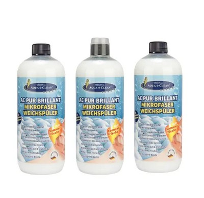 AQUA CLEAN PUR Brillant Weichspüler für Mikrofaser 3 x 1l