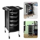 Hairdresser Trolley-4X Drawers Salon Beauty Barber Basket Rolling Cart Storage