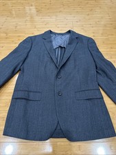 Bonobos Unconstructed Gray Herringbone Wool Blazer Italian Marzotto 42R Slim Fit