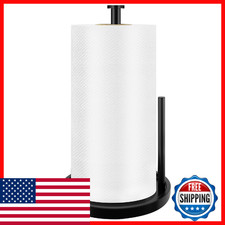 Paper Towel Holder Countertop - Standing Stainless Steel, Weighted Non-Slip Base