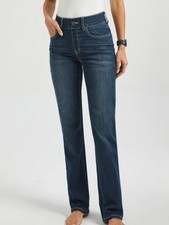 New Betabrand Medium Wash Straight 4 Pocket Yoga Denim Jeans Large