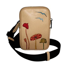 COACH x OBSERVED BY US Aden Crossbody Bag Tan Multi Mushrooms Gulls CU543
