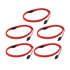 5 SATA III Data Cable 7-Pin Red 26AWG 700mm HDD SSD PC Desktop Laptop Cord