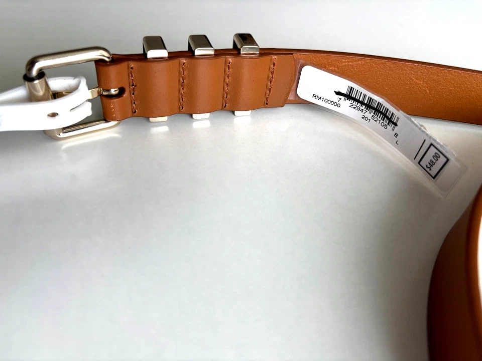 Cinturón de cuero marrón con hebilla Rebecca Minkoff talla L nuevo con etiquetas para mujer Foto 4 de 4