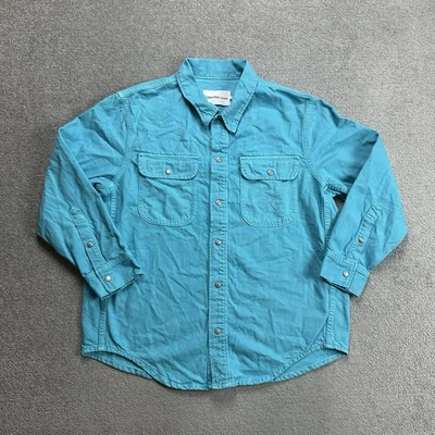 CALVIN KLEIN Hemd Shirt Jeanshemd Gr S Denim Oversize Jeansbluse Logo 25810 Blau - Bild 1 von 4