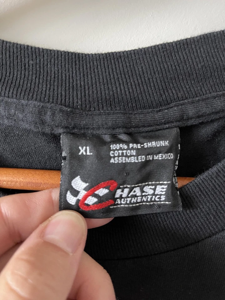 Camisa De Colección Rusty Wallace Para Hombres XL Negra NASCAR Racing Time 2 Fly Chase Años 90 Foto 2 de 4