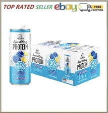 Genius Gourmet Sparkling Drink 30g Protein, Blue Raspberry Lemonade, 15-pack