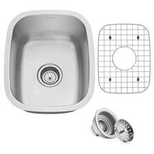 OPEN BOX - 15"x18"x8" Stainless Steel 16g Undermount Kitchen Prep Sink