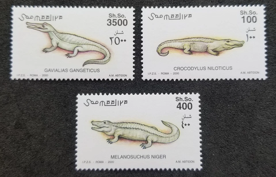 [SJ] Somalia Crocodiles 2000 Wildlife Fauna Reptiles (stamp) MNH - Image 1 of 4