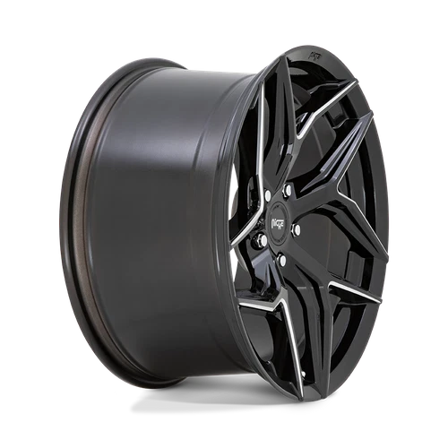 Juego de 4 ruedas fresadas negras brillantes 20x10,5 Nicho M266 TORSION 5x115 (20 mm) Foto 3 de 4