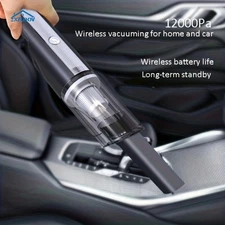 Wired Silver Car Vacuum Cleaner - Compact & Powerful Handheld Mini Cleaner