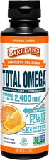 Barlean's Total Omega 3 6 9 Orange Crème Liquid Fish Oil Supplement with Bora...