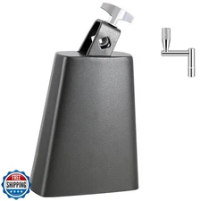 EASTROCK Cowbell, Steel Cowbell 7- inch Hand Percussion Cowbells 