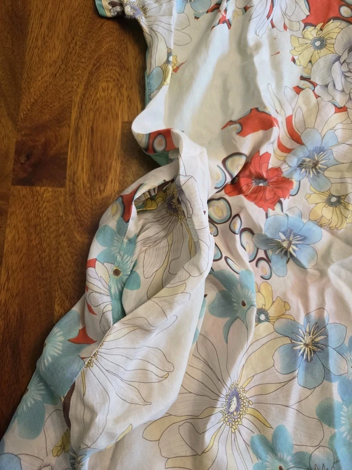 Johnny Was Kyoto Gardens Silk Dress With Pockets Size Medium ***flaw - Image 3 of 4