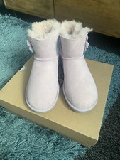 Ugg Mini Bailey button Poppy Boots Uk Size 5 Cost £165 Pls Read The Description