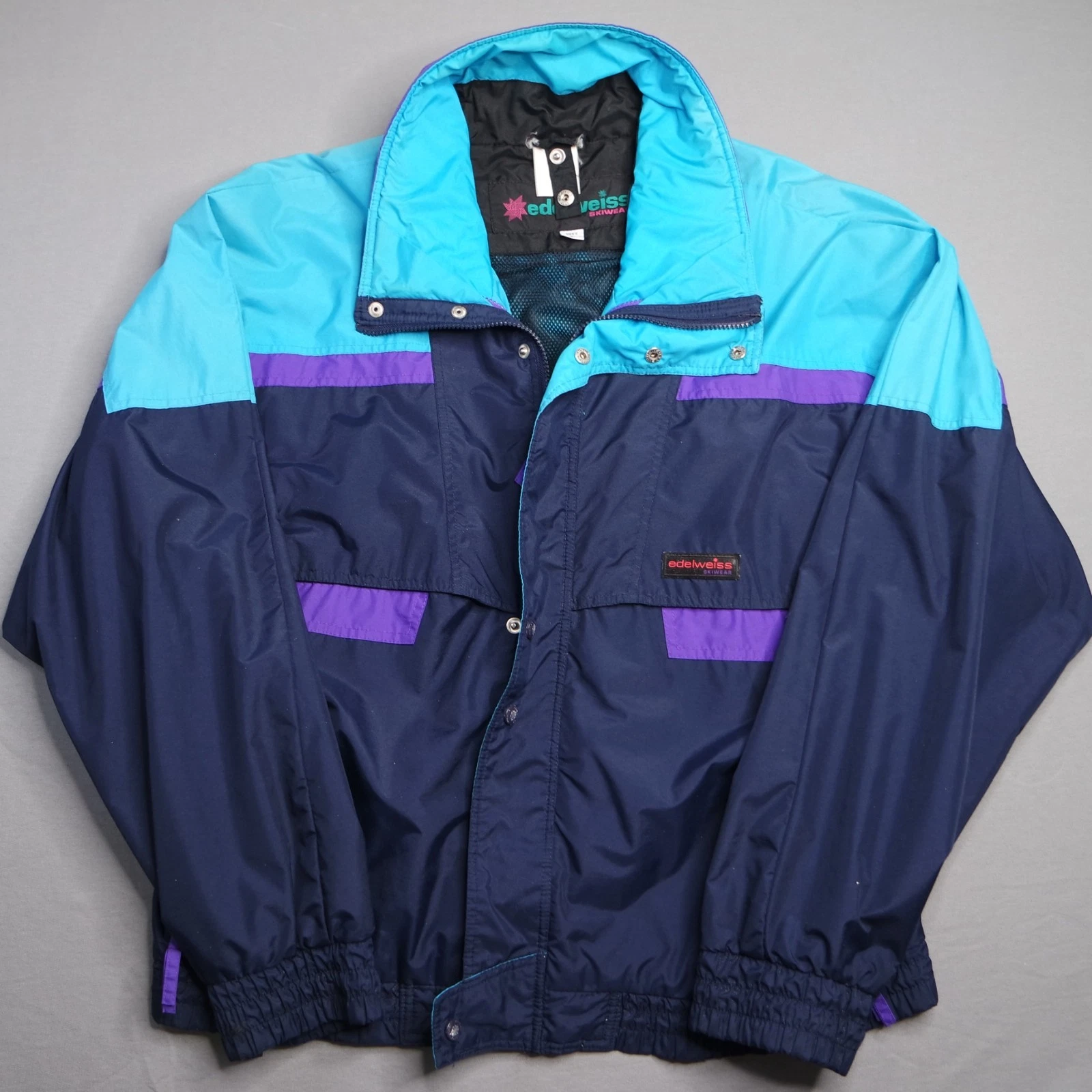 Vintage Men’s 90’s Edelweiss Skiwear Netted Lined Winter Ski Coat Jacket Size L