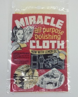 1x Miracle Cloth All Purpose Polishing Cloth LEMON OIL 9'' x 12'' - 1 package