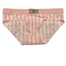 NWT VICTORIA'S SECRET Hiphugger Hipster Pantie Sz XS-S-M-L-XL Pink Stripes Bling