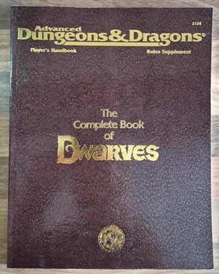 Advanced Dungeons & Dragons 2nd ed The Complete Book of Dwarves [2124]