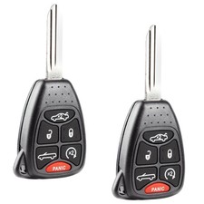 2 Remote Keyless Entry Uncut Key Blade Replacement For Chrysler 6b (OHT692427AA)