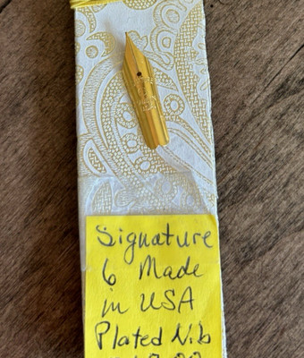 Signature 6 Made in USA Gold Plated type old NIB - good clean condition VINTAGE