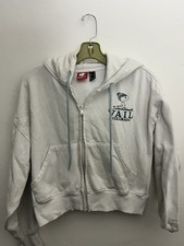 Peanuts Snoopy Women's Hoodie Sweatshirt Size Small White Full Zip