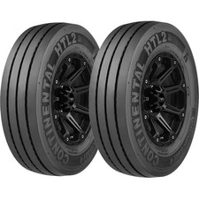 (QTY 2) 245/70R17.5 Continental HTL2 ECO PLUS 143/141L LRJ Black Wall Tires