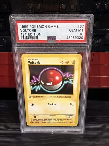 1999 POKEMON BASE SET 1ST EDITION #67 VOLTORB PSA 10 GEM MT